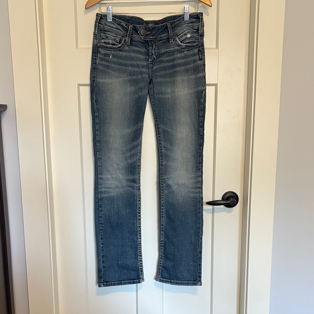 Silver Jeans Women's Classic Blue Straight Leg Jeans